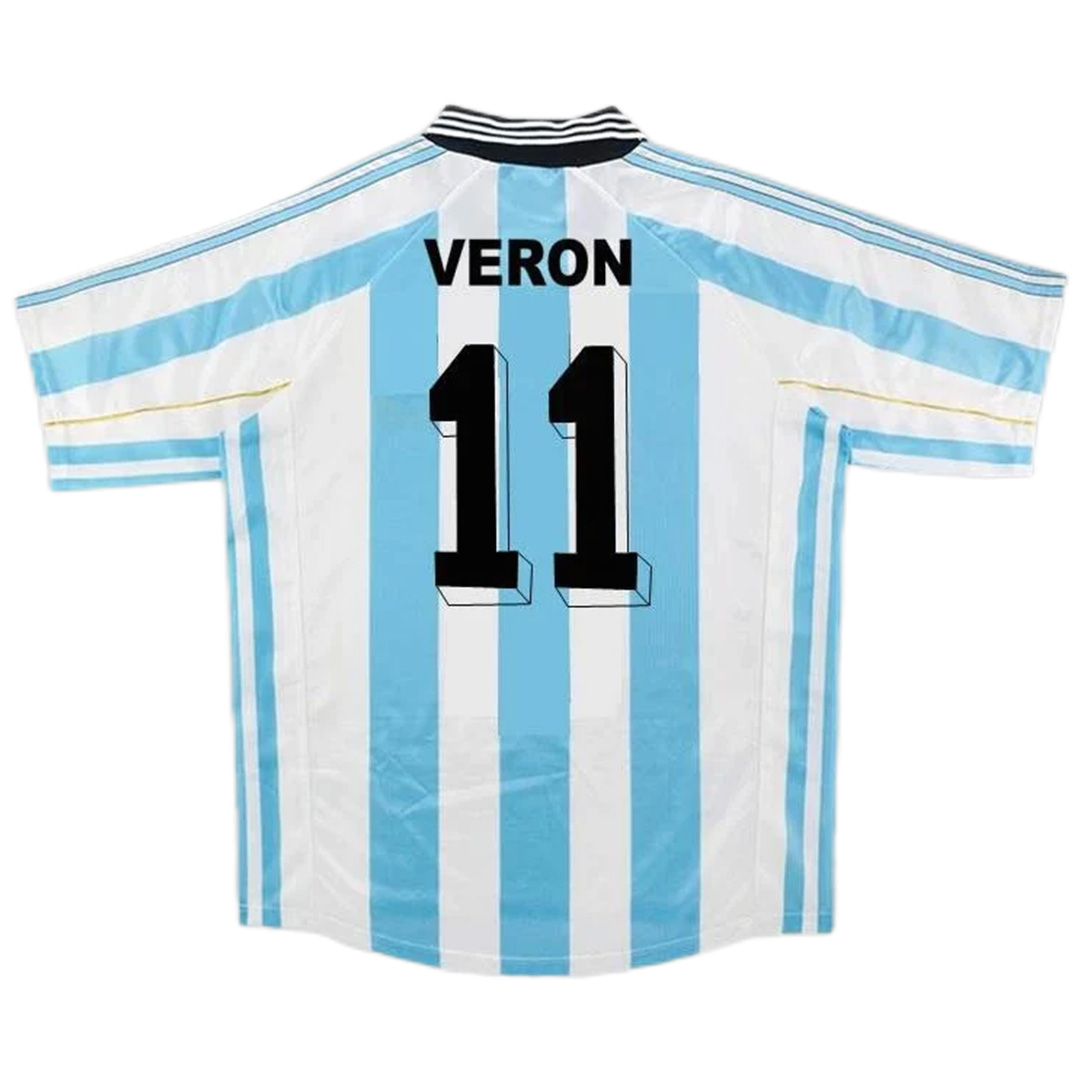 VERON #11 Retro Argentina Home Jersey World Cup 1998 — Argentina Home 1998