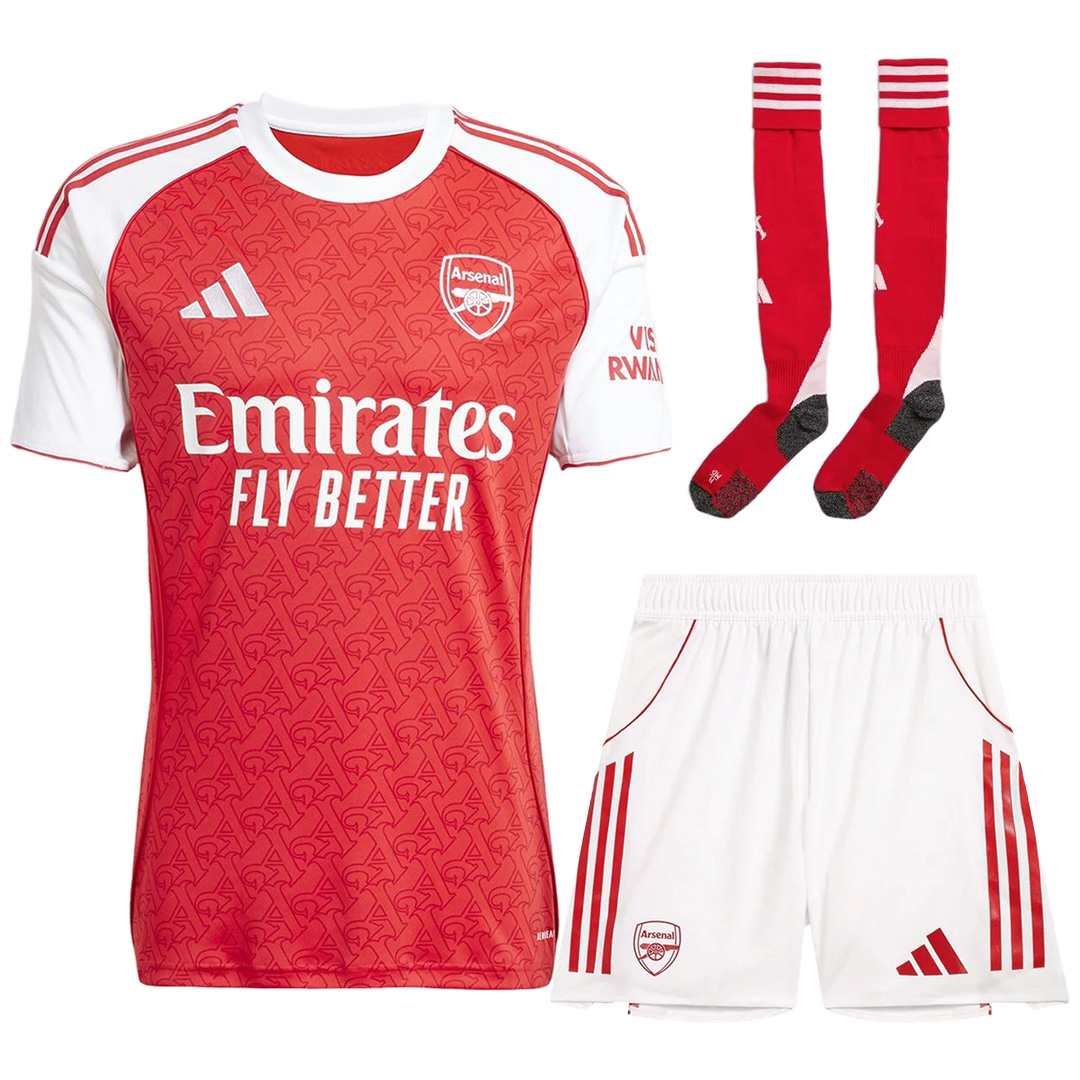 Arsenal Home Jersey Full Kit 2025/26 — Arsenal Home 2025/26