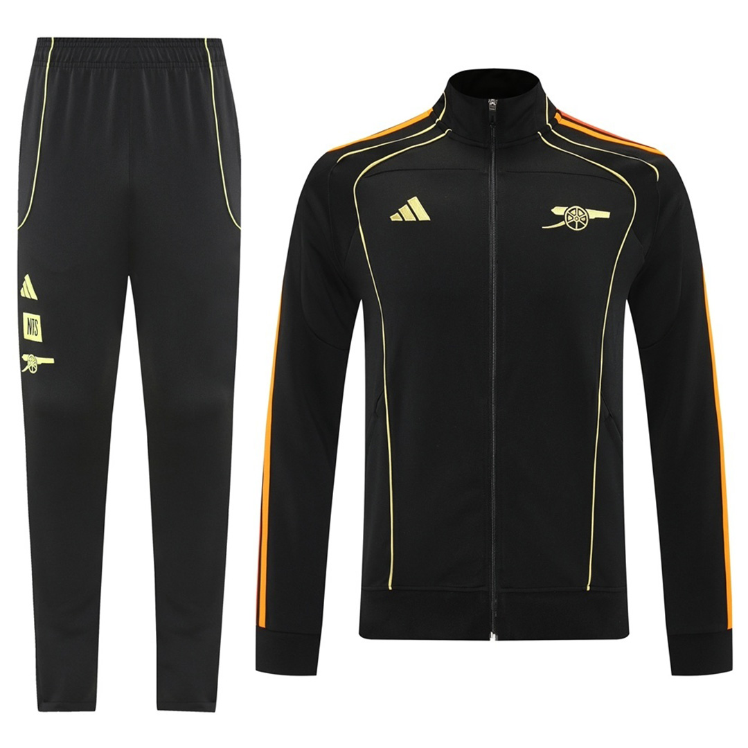 Arsenal Training Tracksuit Kit(Jacket+Pants) Black 2025/26 — Arsenal Training 2025/26