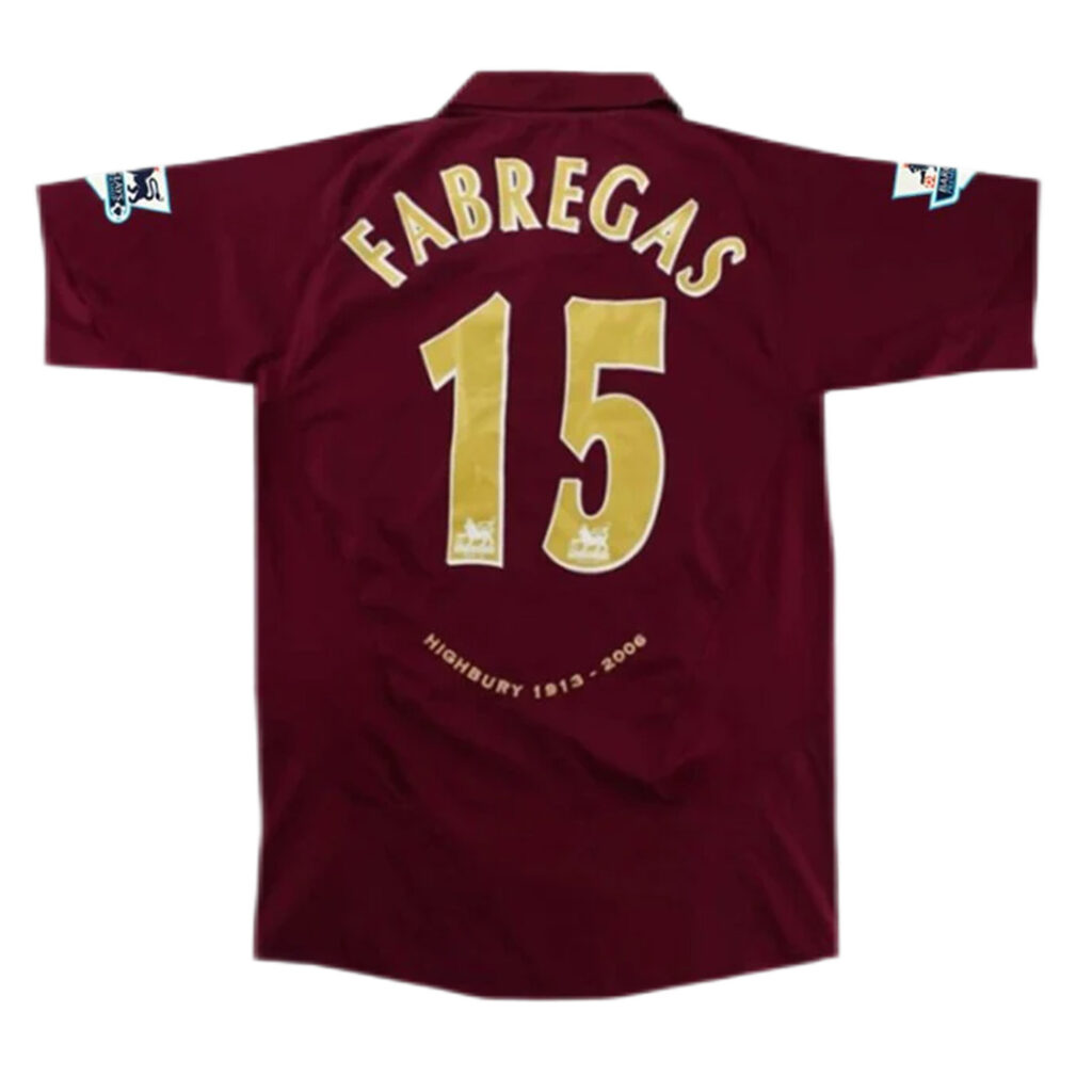 FABREGAS #15 Retro Arsenal Home Jersey 2005/06 - Cancha Kits