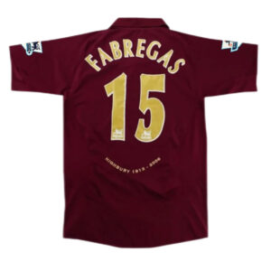 FABREGAS #15 Retro Arsenal Home Jersey 2005/06 - Cancha Kits