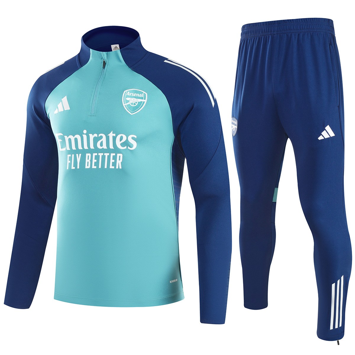 Kids Arsenal 1/4 Zipper Sweat Kit(Top+Pants) Green 2025/26 — Arsenal Other 2025/26