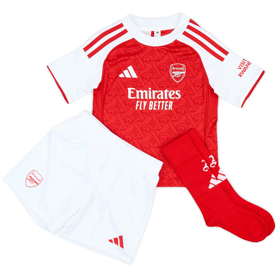 Kids Arsenal Home Jersey Full Kit 2025/26 — Arsenal Home 2025/26