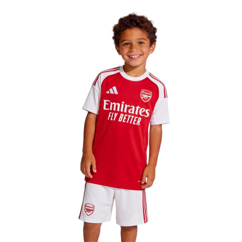 Kids Arsenal Home Jersey Kit 2025/26 - Cancha Kits