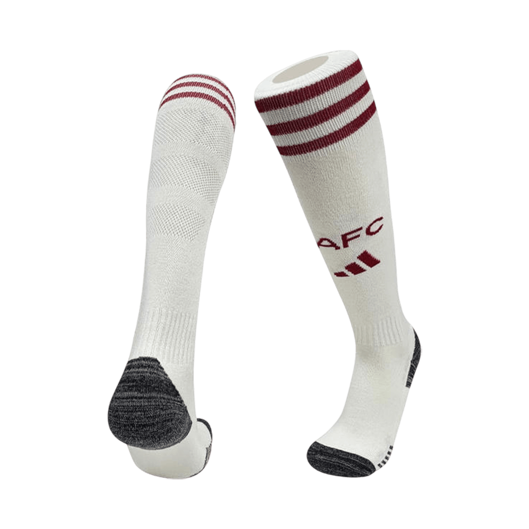 Kids Arsenal Soccer Socks - Beige 2025/26 — Arsenal Socks 2025/26