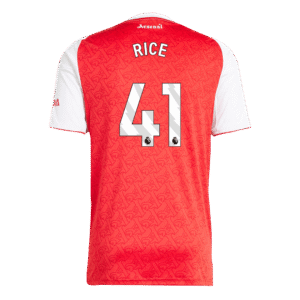 RICE #41 Arsenal Home Jersey 2025/26 - Cancha Kits