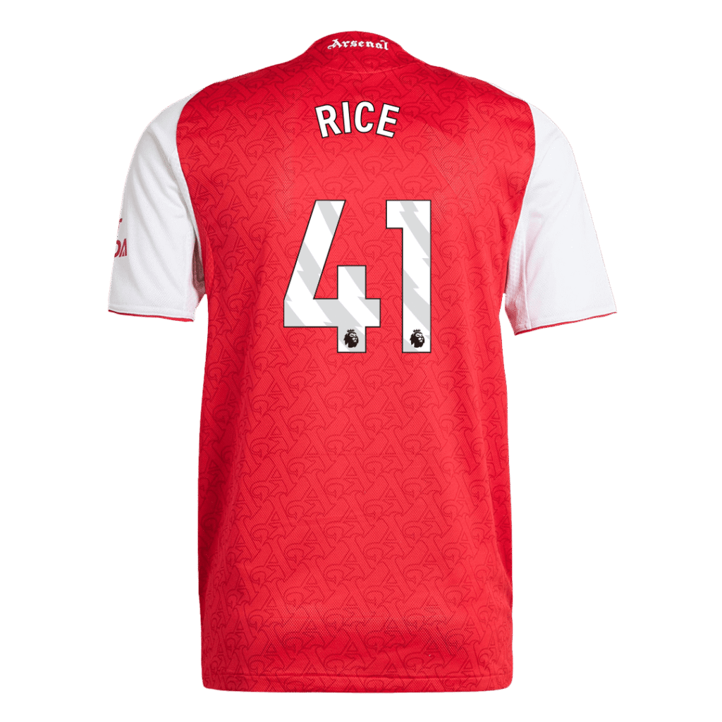 RICE #41 Arsenal Home Match Jersey Player Version 2025/26 - Cancha Kits