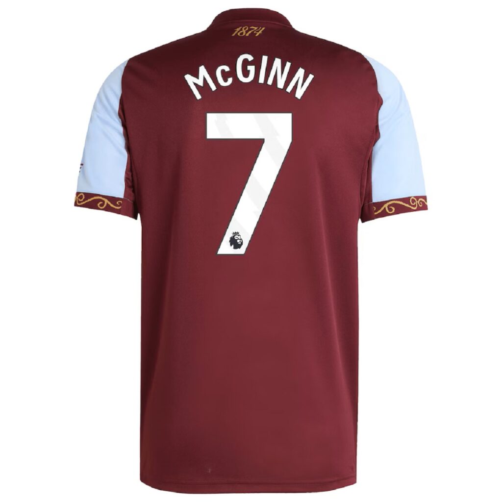 McGINN #7 Aston Villa Home Jersey 2025/26 - Cancha Kits