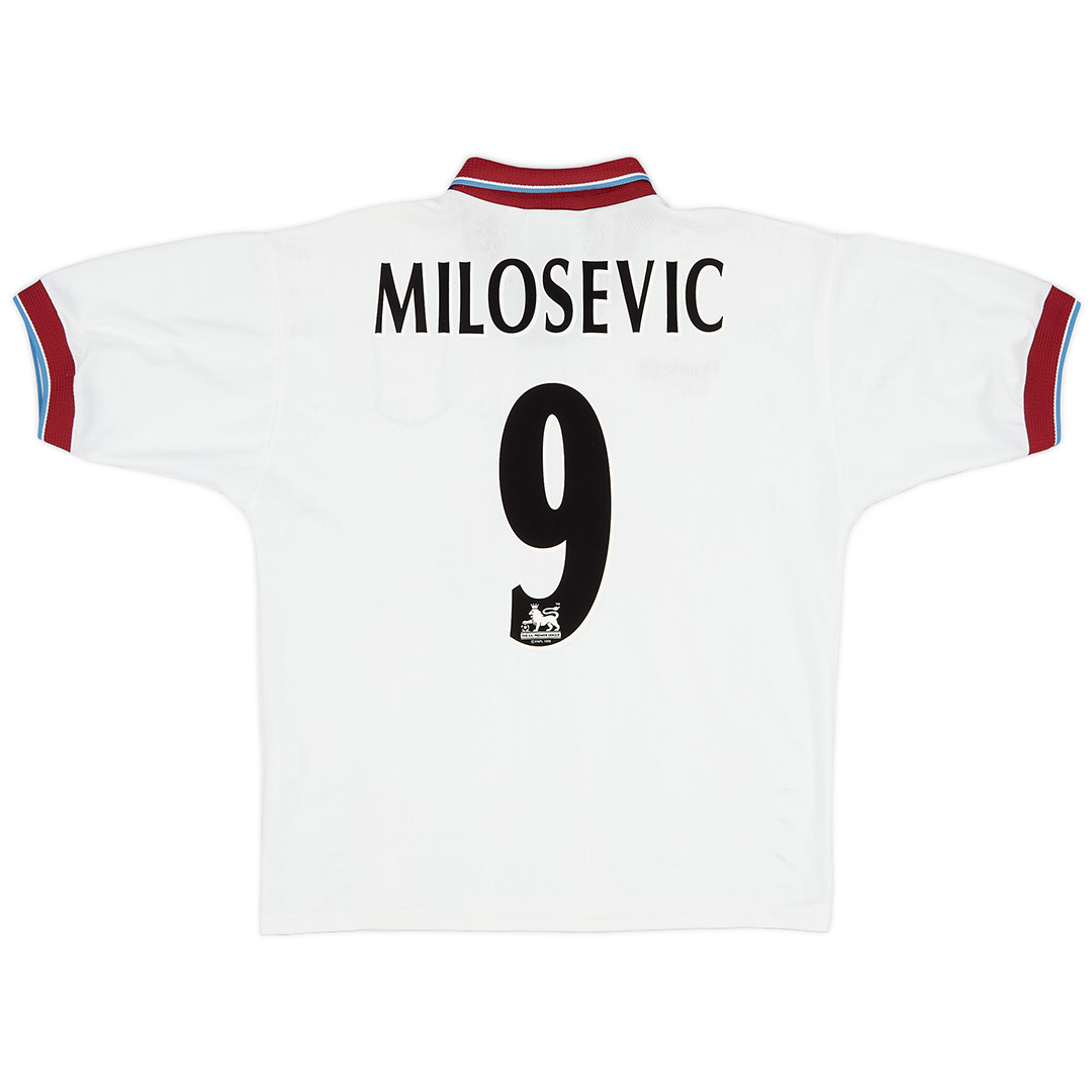 MILOSEVIC #9 Retro Aston Villa Away Jersey 1996/98 — Aston Villa Away 1996/98