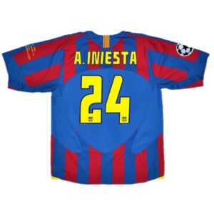 A.Iniesta #24 Retro Barcelona UCL Final Home Jersey 2005/06 - Cancha Kits