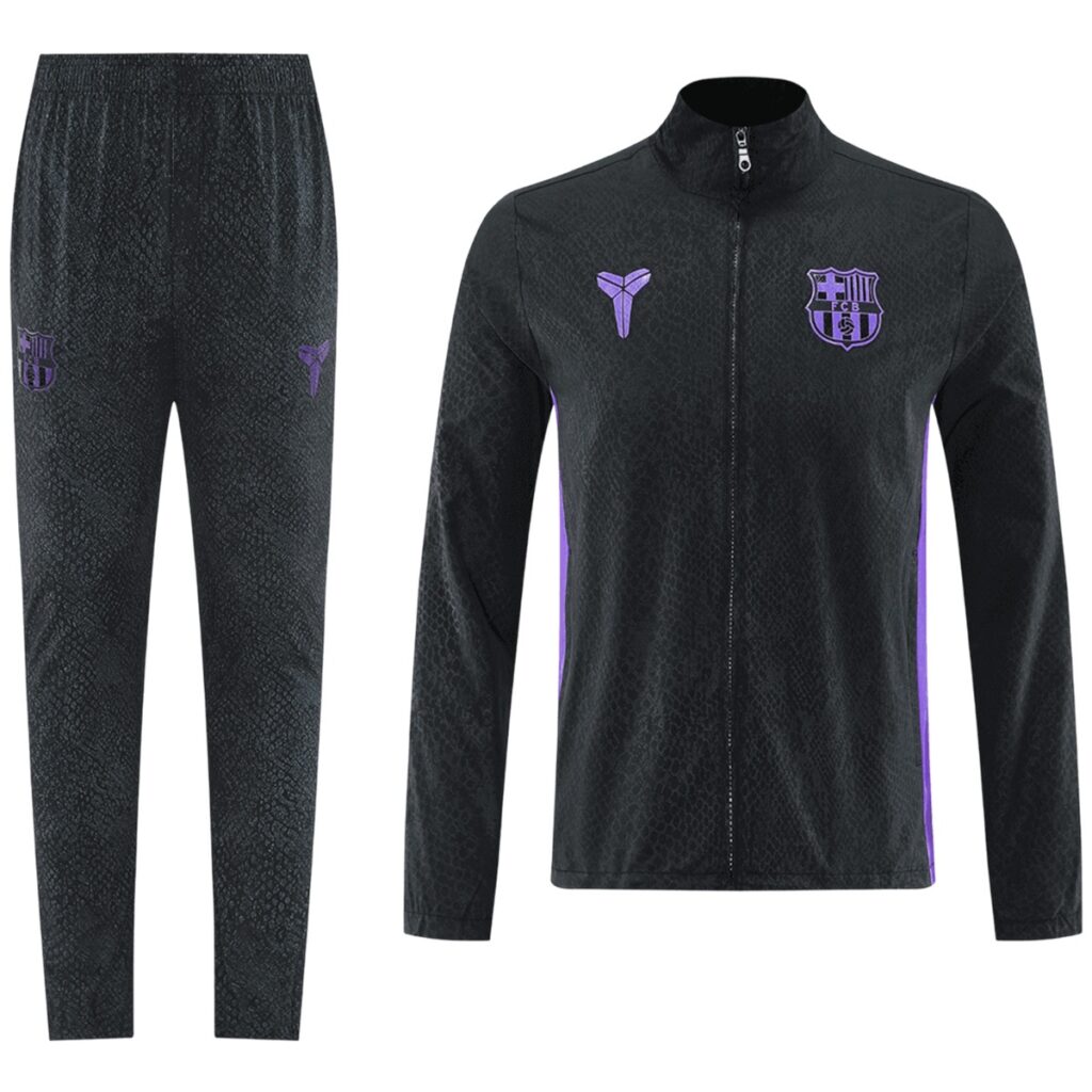 Barcelona Windbreaker Kit(Jacket+Pants) Black 2025/26 - Cancha Kits