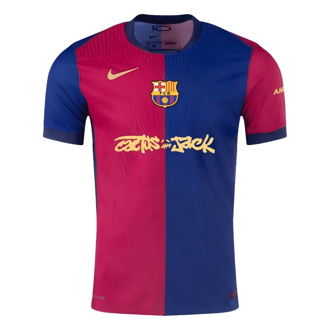 Barcelona x Travis Scott Cactus Jack Home Match Jersey — Barcelona Home 2024/25