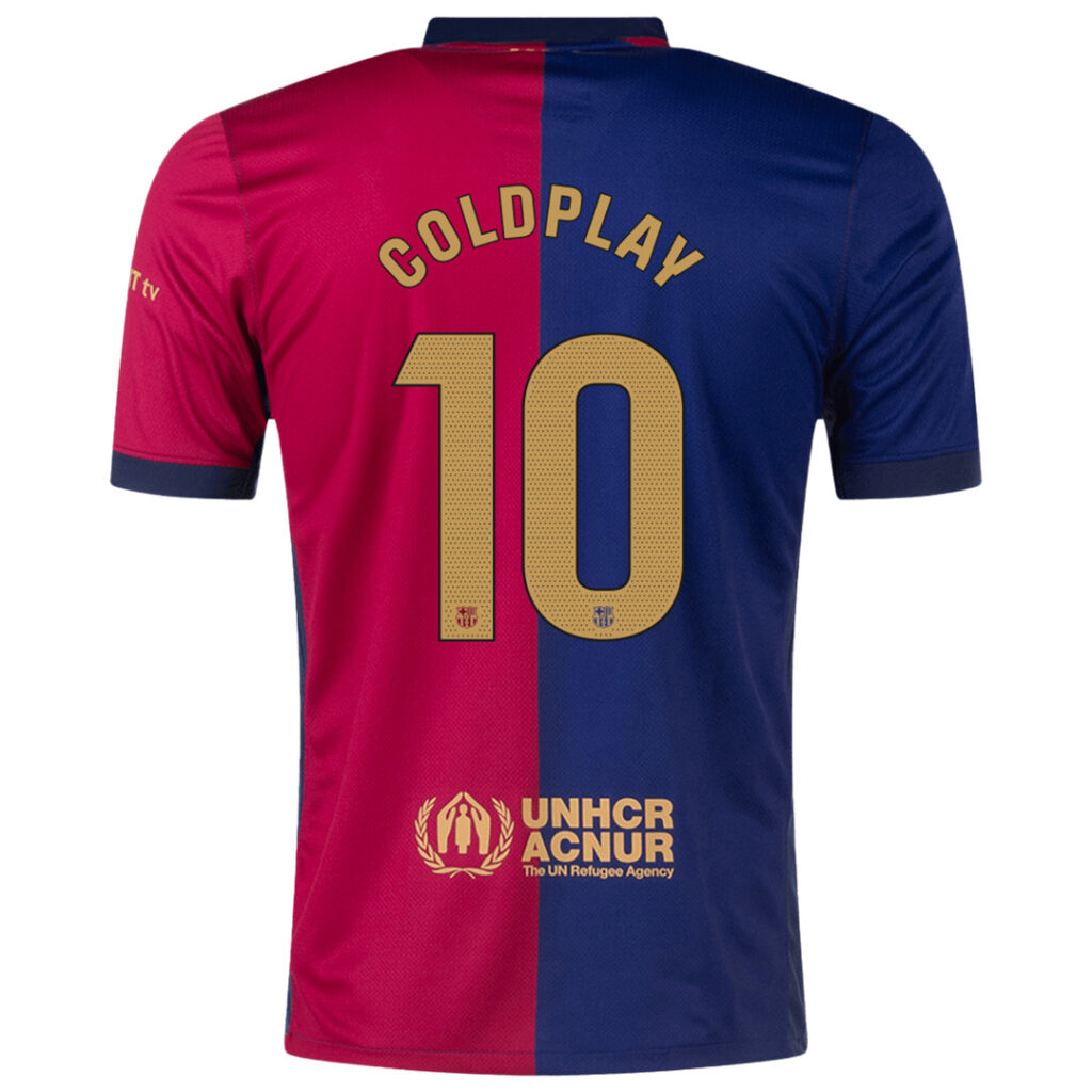 COLDPLAY #10 Barcelona Home Coldplay Jersey - Cancha Kits