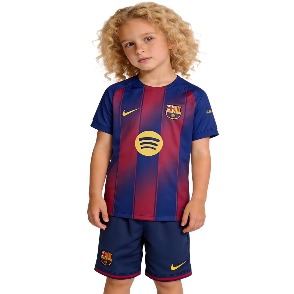 Kids Barcelona Home Jersey Kit 2025/26 - Cancha Kits