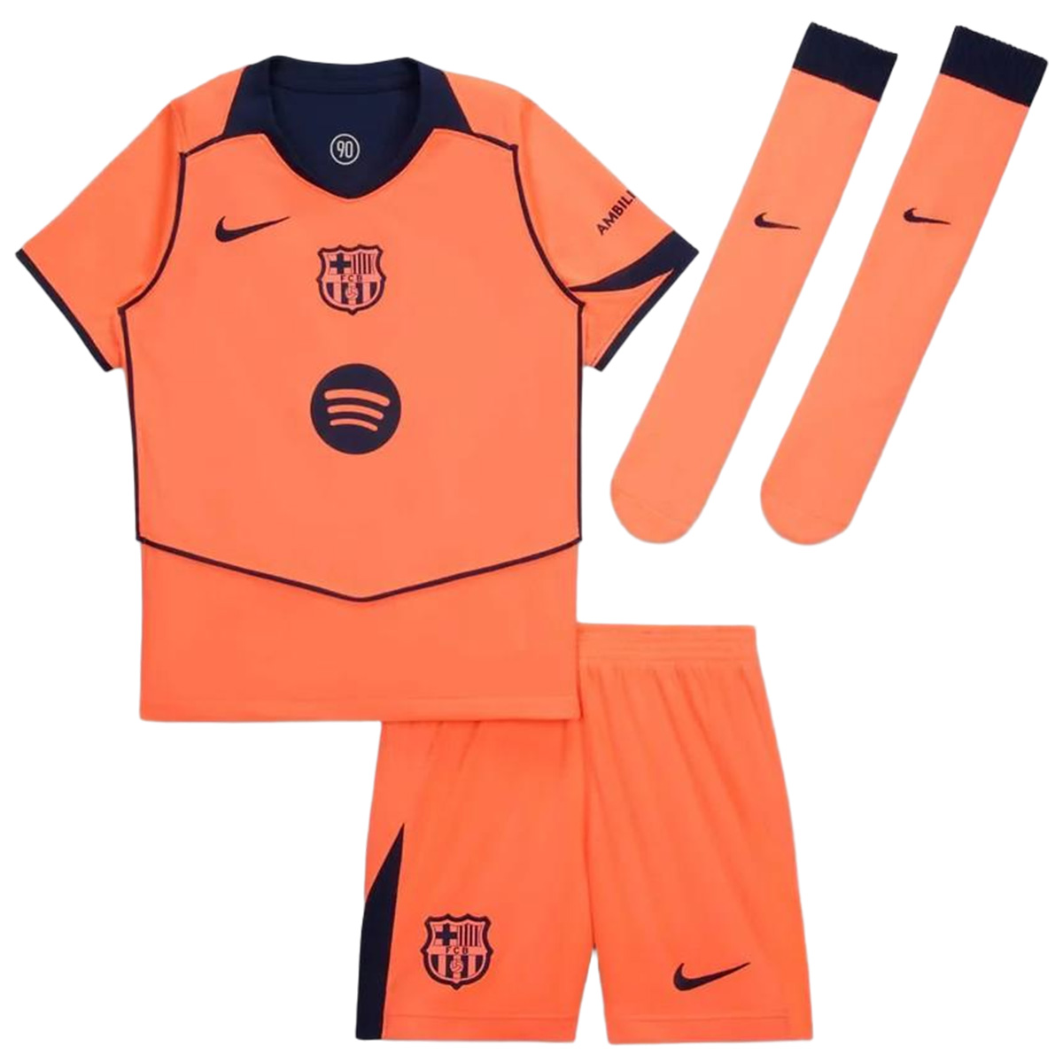 Kids Barcelona Third Jersey Full Kit 2025/26 — Barcelona Third Away 2025/26