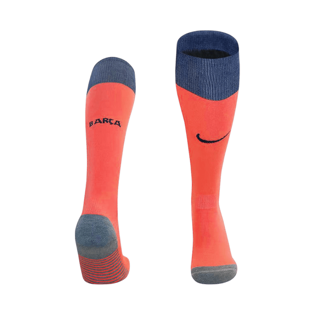 Kids Barcelona Third Soccer Socks – Orange 2025/26 - Cancha Kits