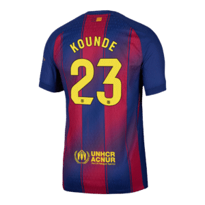 KOUNDE #23 Barcelona Home Match Jersey Player Version 2025/26 - Cancha Kits