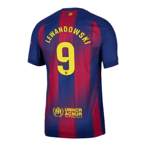 LEWANDOWSKI #9 Barcelona Home Match Jersey Player Version 2025/26 - Cancha Kits