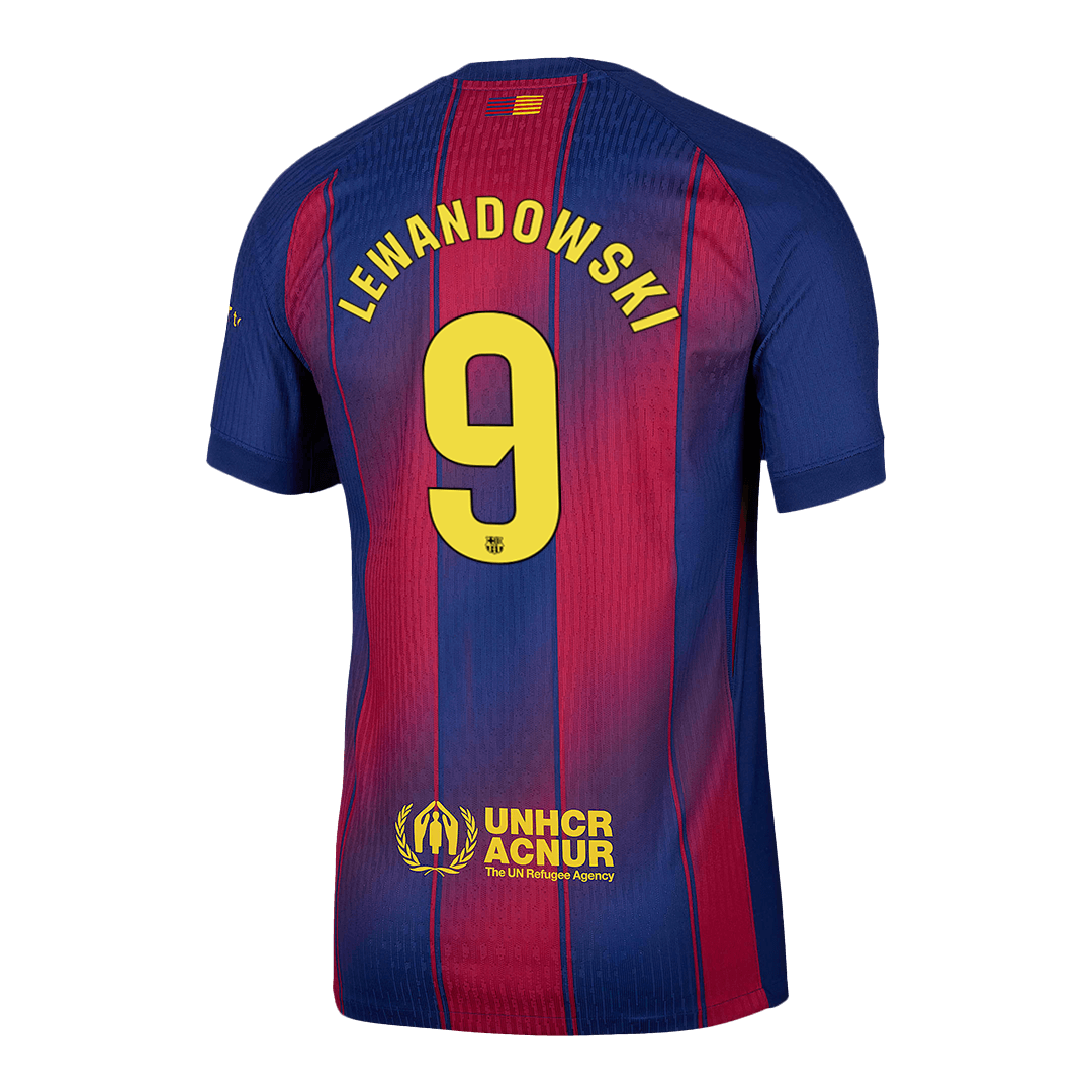 LEWANDOWSKI #9 Barcelona Home Match Jersey Player Version 2025/26 — Barcelona Home 2025/26