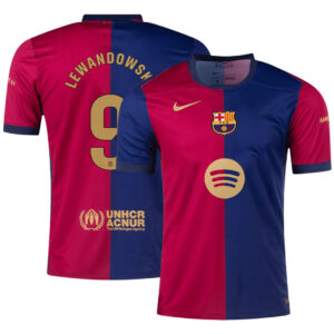 LEWANDOWSKI #9 Barcelona Home Spotify Logo Without Text Jersey - Cancha Kits