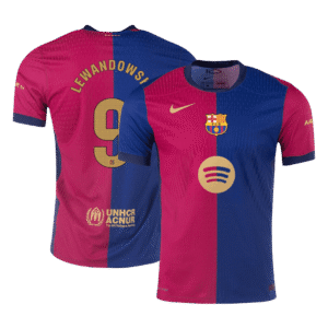 LEWANDOWSKI #9 Barcelona Home Spotify Logo Without Text Match Jersey - Cancha Kits