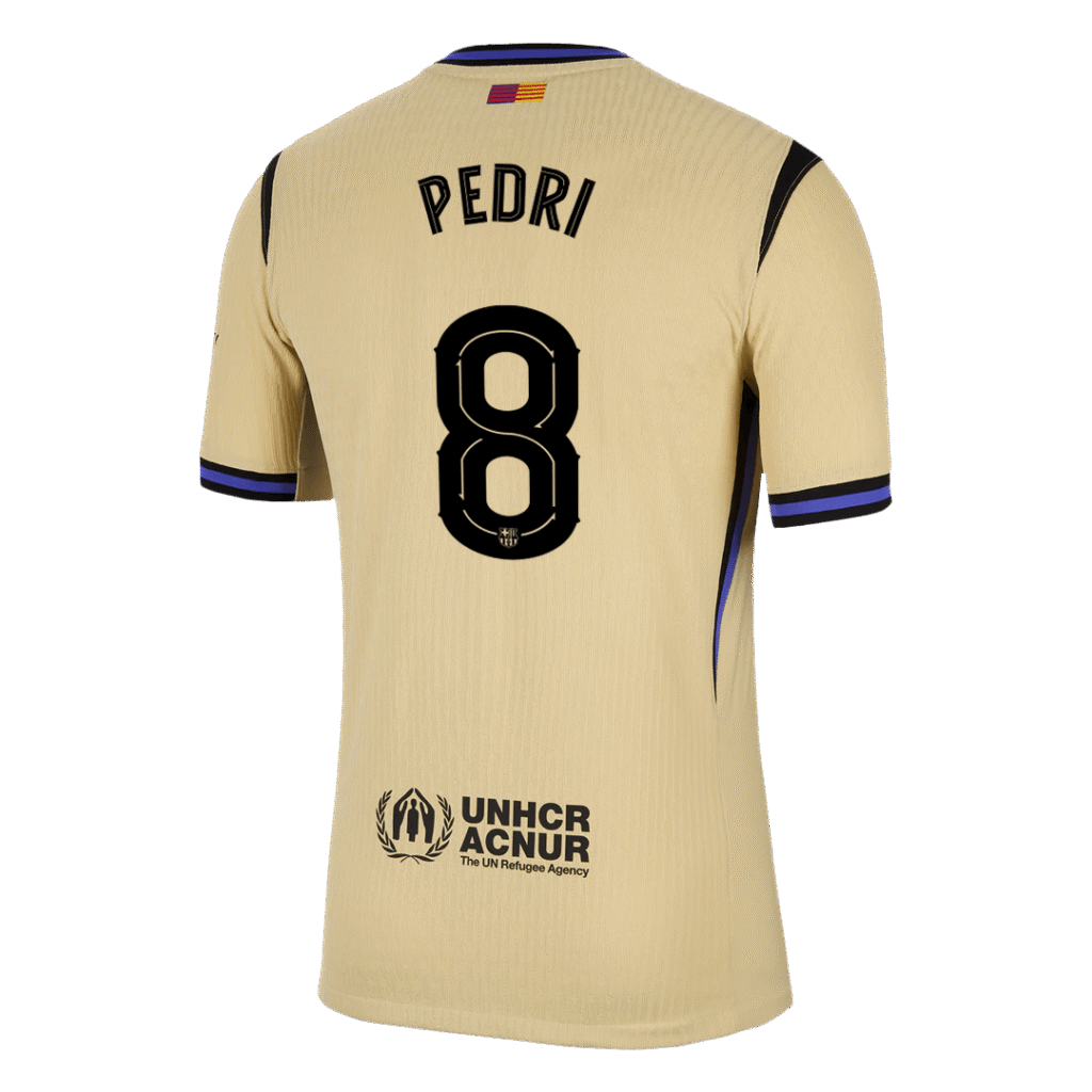 PEDRI #8 Barcelona Away Match Jersey Player Version 2025/26 – UCL - Cancha Kits