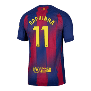 RAPHINHA #11 Barcelona Home Match Jersey Player Version 2025/26 - Cancha Kits