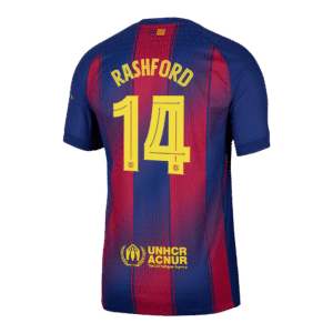 RASHFORD #14 Barcelona Home Match Jersey Player Version 2025/26 - UCL - Cancha Kits