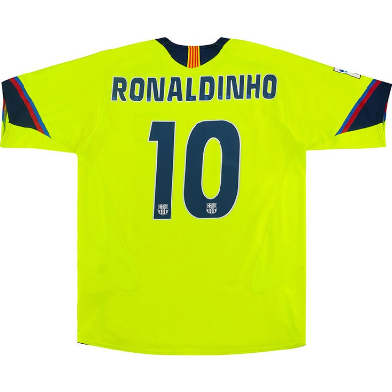 Ronaldinho #10 Retro Barcelona Away Jersey 2005/06 - Cancha Kits
