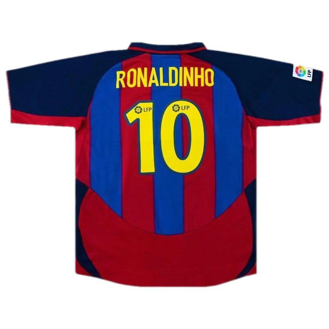 Ronaldinho #10 Retro Barcelona Home Jersey 2003/04 — Barcelona Home 2003/04