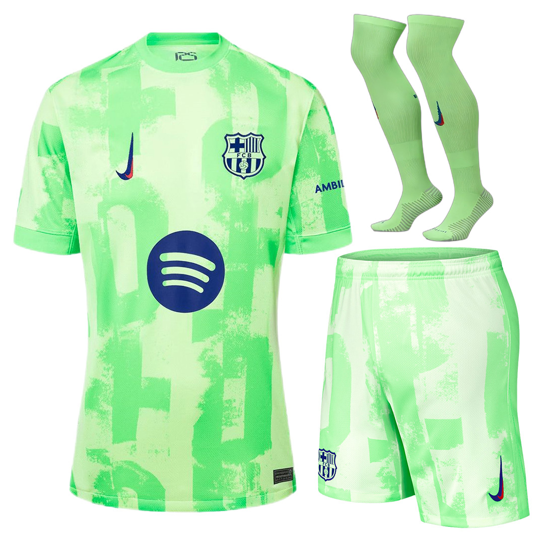 Barcelona Third Spotify Logo Without Text Full Kit — Barcelona Third Away 2024/25