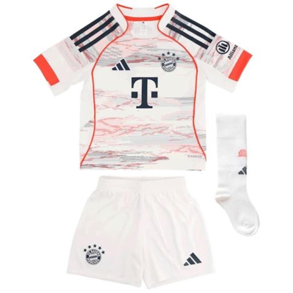 Kids Bayern Munich Away Jersey Full Kit 2025/26 - Cancha Kits