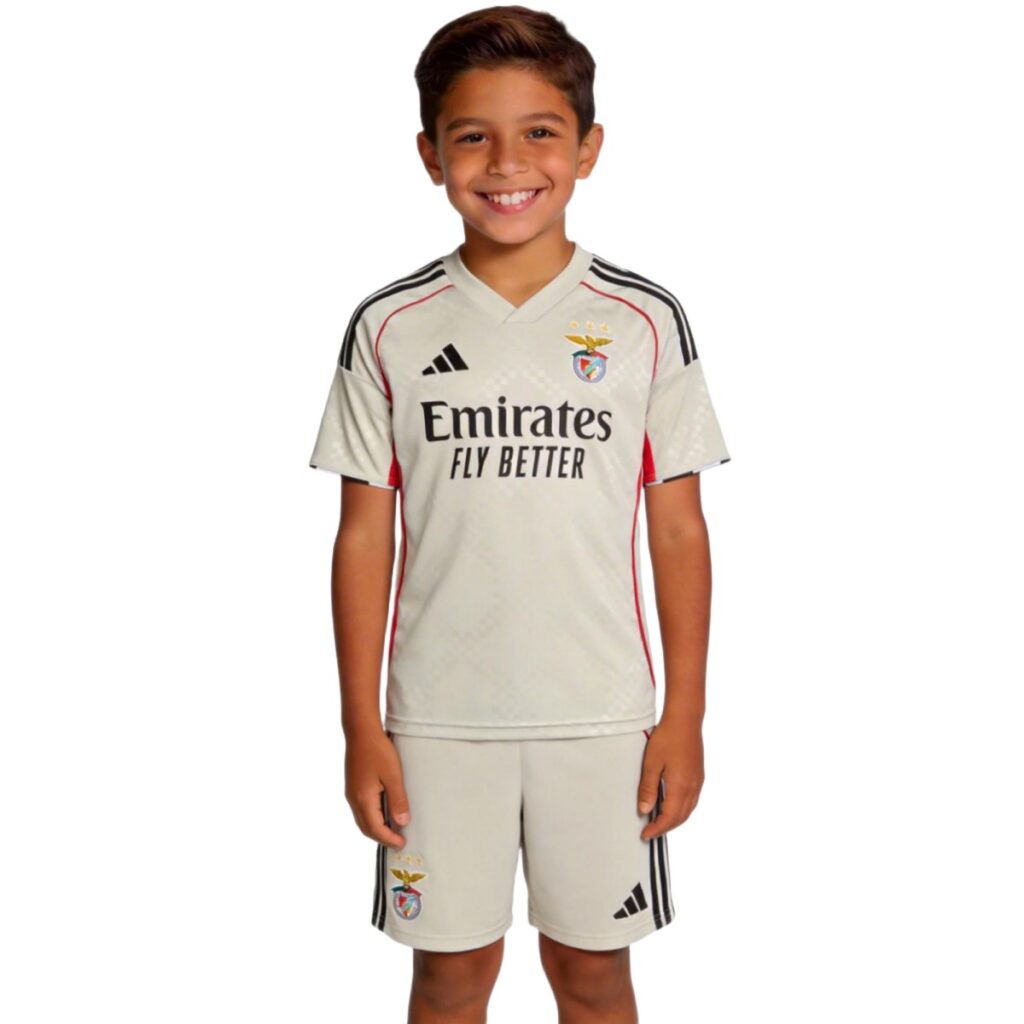 Kids Benfica Away Jersey Kit 2025/26 - Cancha Kits
