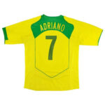 ADRIANO #7 Retro Brazil Home Jersey 2004
