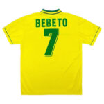 BEBETO #7 Retro Brazil Home Jersey World Cup 1994