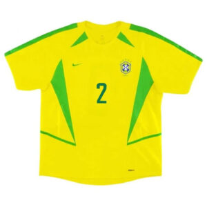 CAFU #2 Retro Brazil Home Jersey World Cup 2002 - Cancha Kits