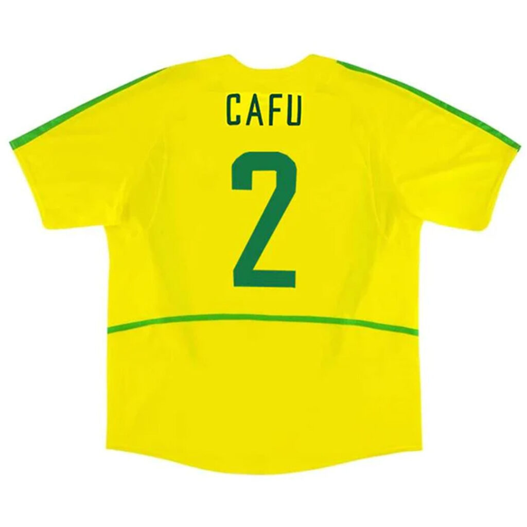 CAFU #2 Retro Brazil Home Jersey World Cup 2002 - Cancha Kits