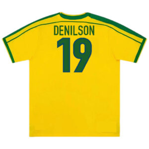 DENILSON #19 Retro Brazil Home Jersey World Cup 1998 - Cancha Kits