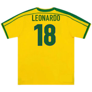 LEONARDO #18 Retro Brazil Home Jersey World Cup 1998 - Cancha Kits