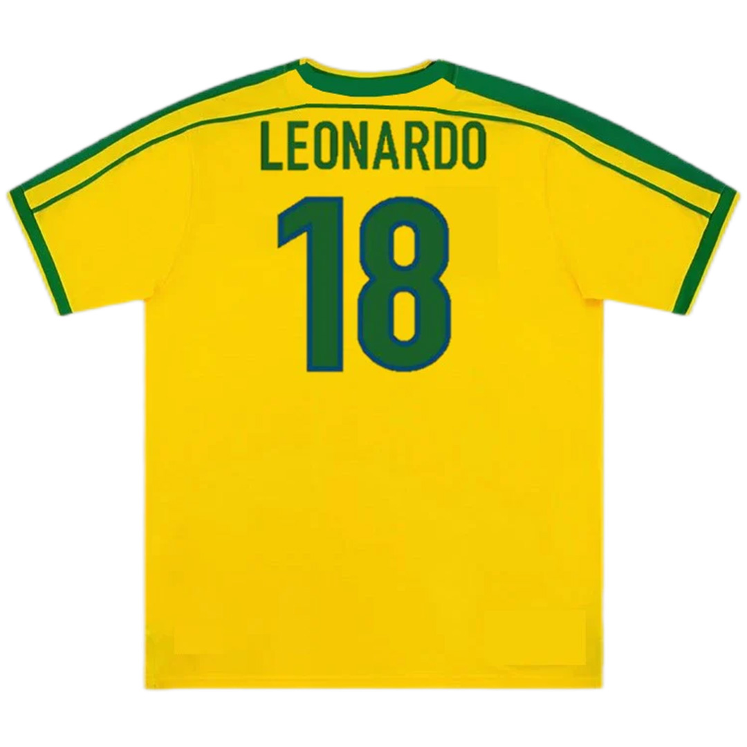 LEONARDO #18 Retro Brazil Home Jersey World Cup 1998 — Brazil Home 1998