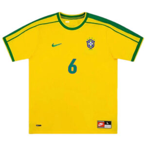 R.CARLOS #6 Retro Brazil Home Jersey World Cup 1998 - Cancha Kits