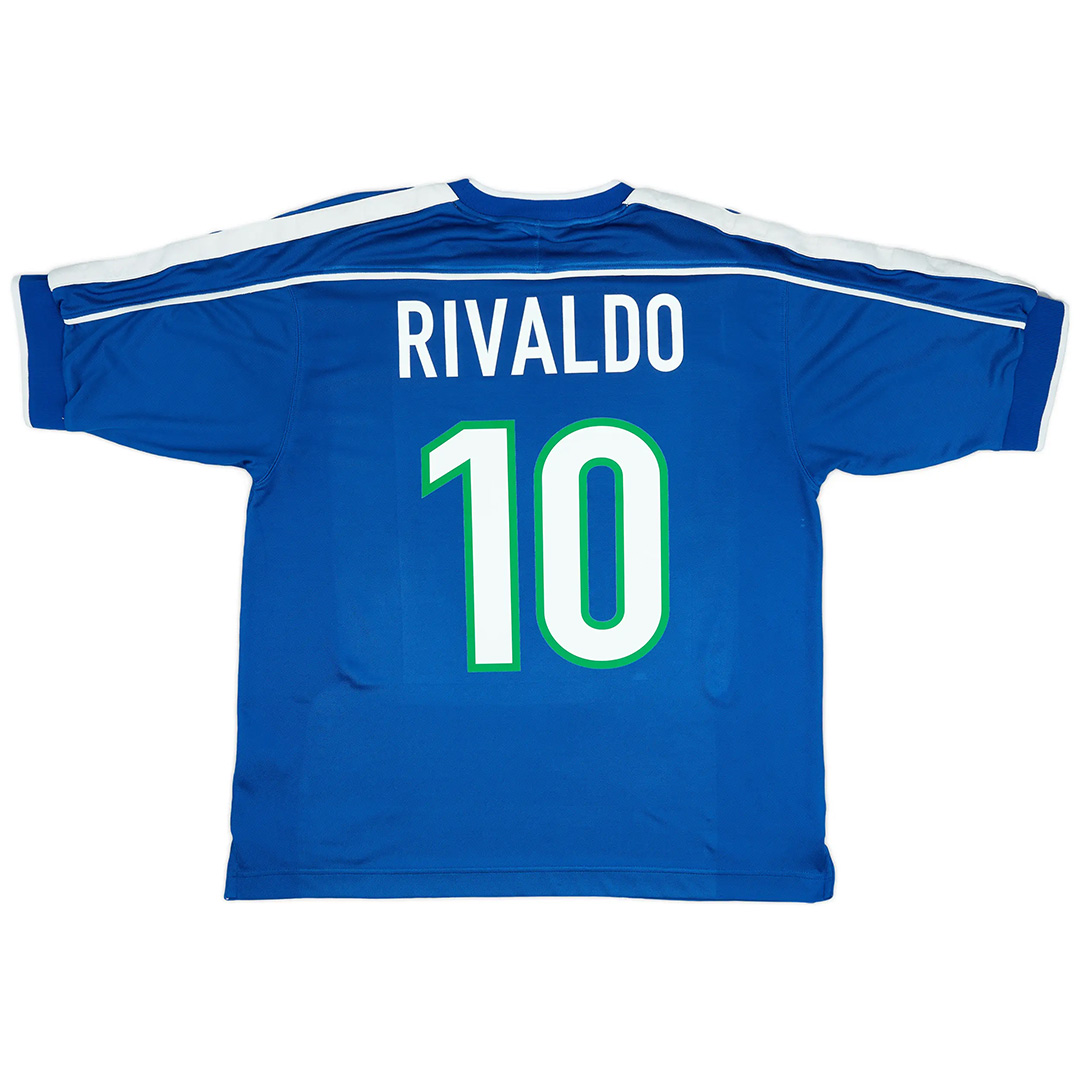 RIVALDO #10 Retro Brazil Away Jersey World Cup 1998 — Brazil Away 1998
