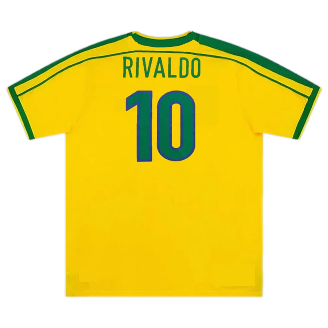 RIVALDO #10 Retro Brazil Home Jersey World Cup 1998 — Brazil Home 1998