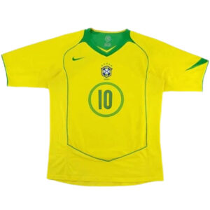 Ronaldinho #10 Retro Brazil Home Jersey 2004 - Cancha Kits
