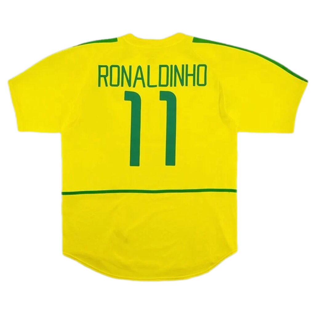 Ronaldinho #11 Retro Brazil Home Jersey World Cup 2002 - Cancha Kits
