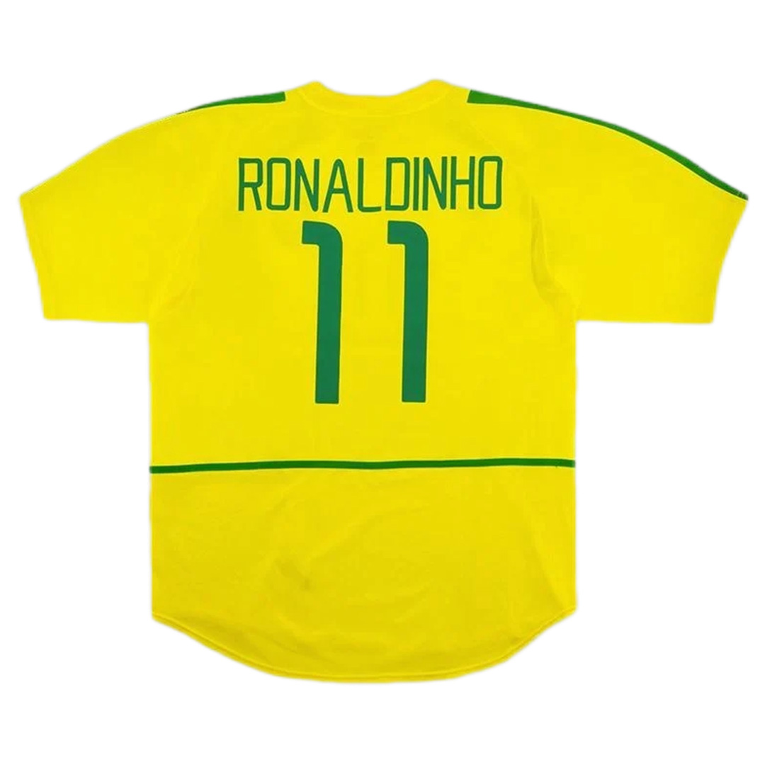 Ronaldinho #11 Retro Brazil Home Jersey World Cup 2002 — Brazil Home 2002