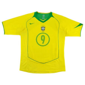 Ronaldo #9 Retro Brazil Home Jersey 2004 - Cancha Kits