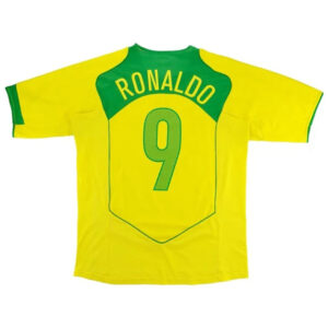 Ronaldo #9 Retro Brazil Home Jersey 2004 - Cancha Kits