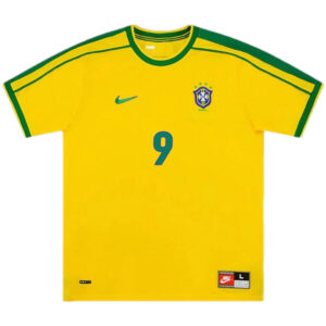 Ronaldo #9 Retro Brazil Home Jersey World Cup 1998 - Cancha Kits