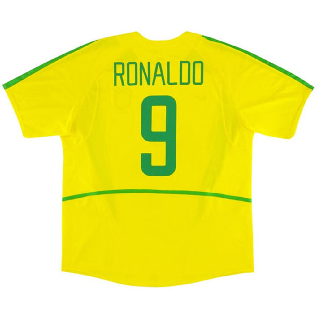 Ronaldo #9 Retro Brazil Home Jersey World Cup 2002 - Cancha Kits